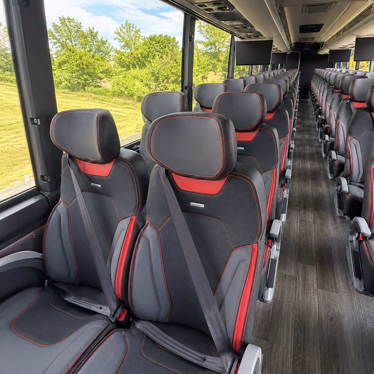 roseville charter bus inside